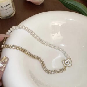 Vintage Camellia Pendant Necklace